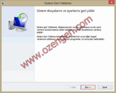 sistem geri yükleme 3