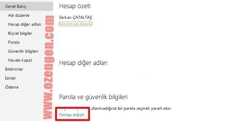 hotmail şifre