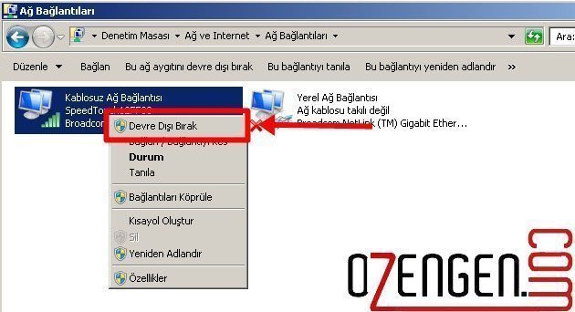 devre dışı bırakma