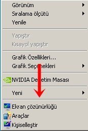 ekran çözünürlük