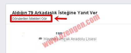 arkadaşlık istekleri