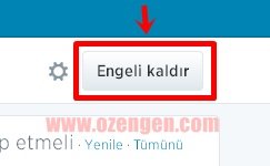 twitter engel kaldır