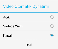 android otomatik video