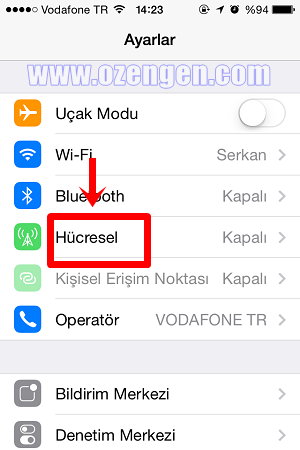 iphone hücresel