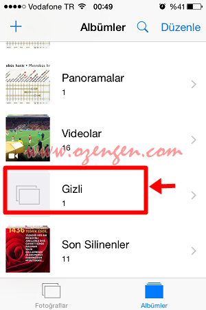 Gizli albumler