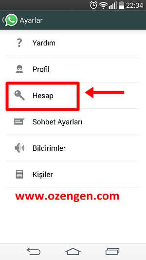 Whatsapp ayarlar