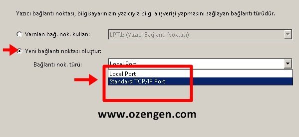 standart tcpip port