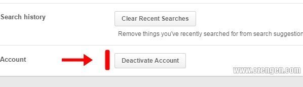 deactivate account