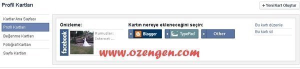 Facebook profil karti