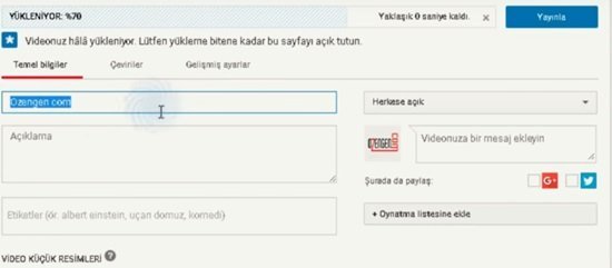 youtube yukleniyor
