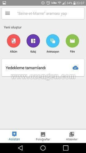 Google fotograflar asistan
