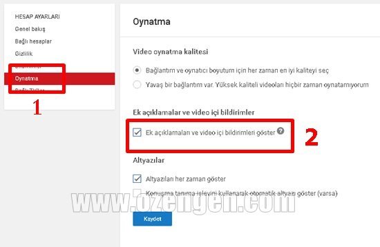 Youtube oynatma