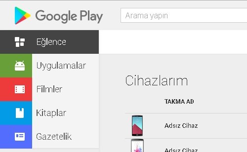 Google Play menu