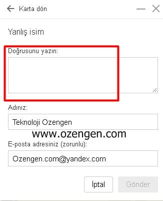 yandex-dogru-adres