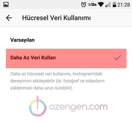 Daha az veri kullan