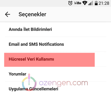 Hucresel veri kullanimi