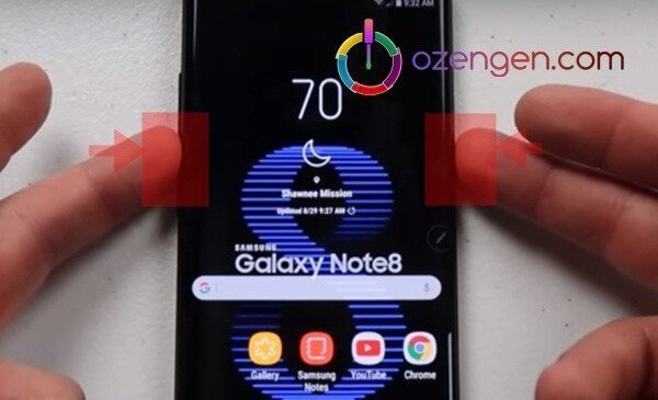 Samsung galaxy note 8 ekran görüntüsü alma