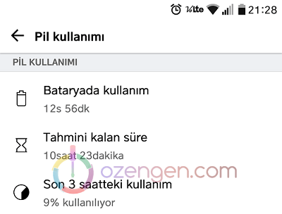 Lg pil kullanim