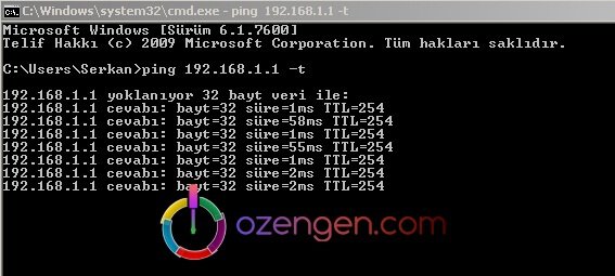 Ping 192.168.1.1