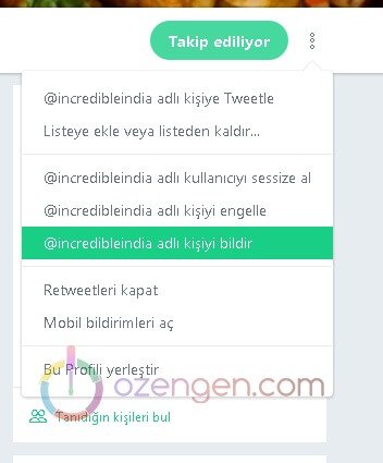 Twitter hesap sikayet