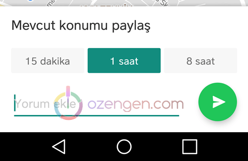 Whatsapp canli konum