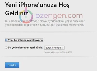 Yeni bir iphone