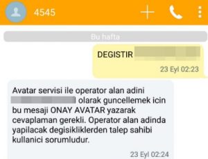 Turk telekom ad degistir