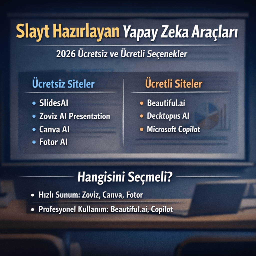 Slayt – Sunum Hazırlayan Yapay Zekâ Araçları (2026)